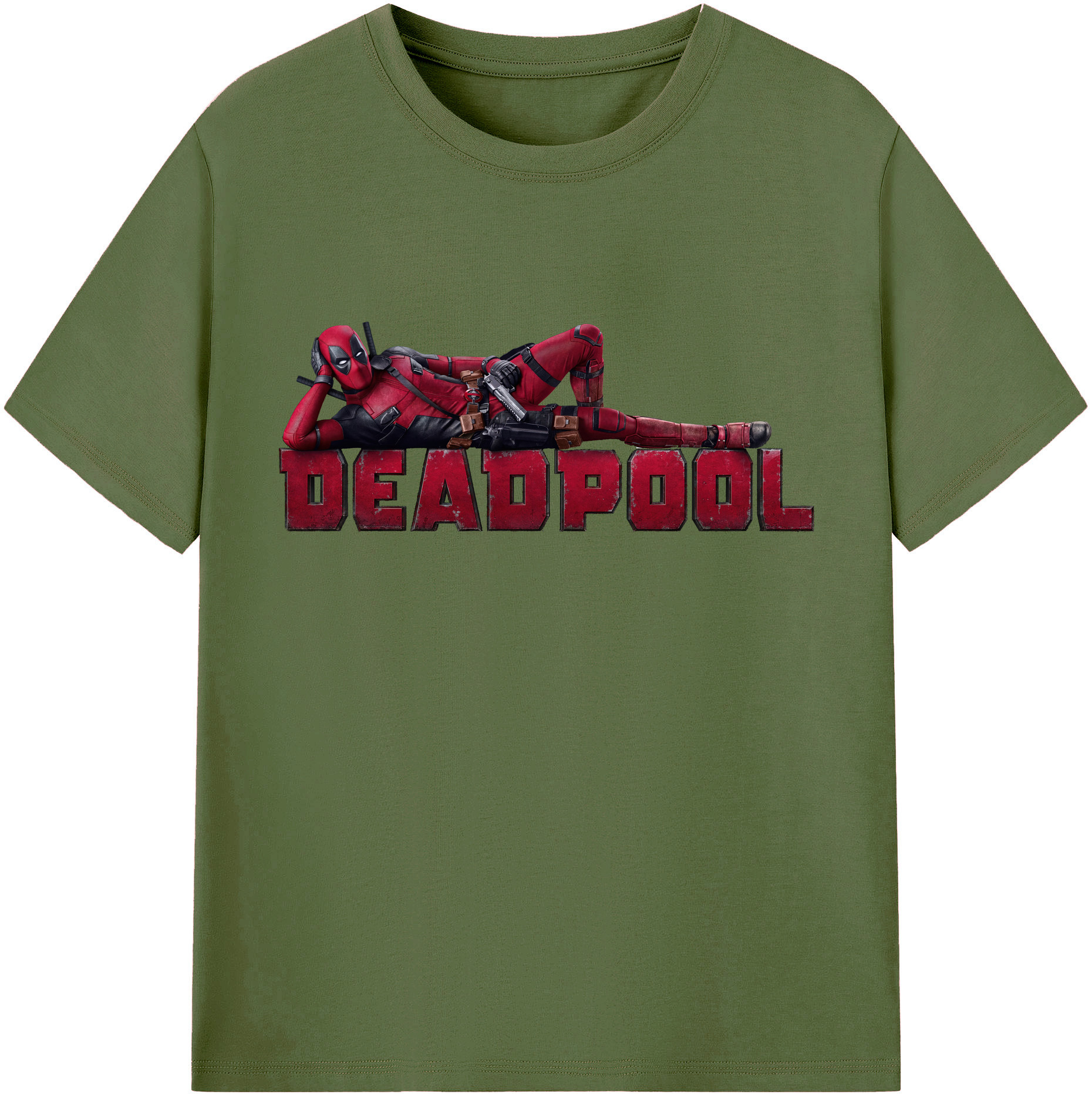 （画像用） Deadpool デッドプール 綿100％半袖Tシャツ（フロントプリント）